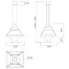 Traforart Admeto Central Designer Fireplace