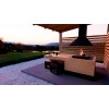 Traforart Cook BBQ Outdoor Designer Fireplace and Barbecue with Table and Benches