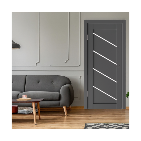 Interior doors DIAGONAL-1, anthracite PVC