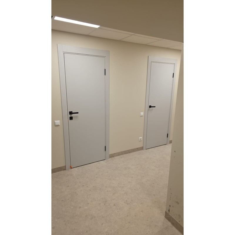 Крашеные межкомнатные двери LOFT Светло серый (Сотовое наполнение 8мм МДФ)