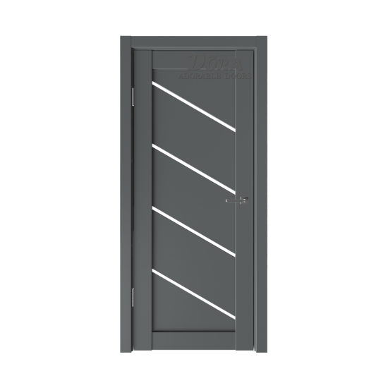 Iekšdurvis DIAGONAL-1, antracīts PVC