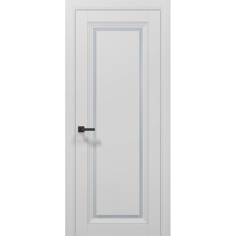 Interior Door with PVC Coating TETRA 16 with Glass – White