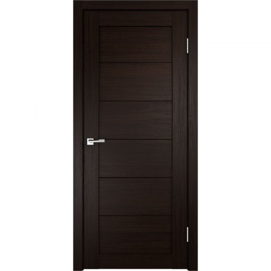 Interior doors LINEA 0 Venge PVC with black glass