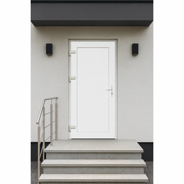 Plastic Exterior Door ATL-T 80 mm ,White RAL 9016, Energy Class A