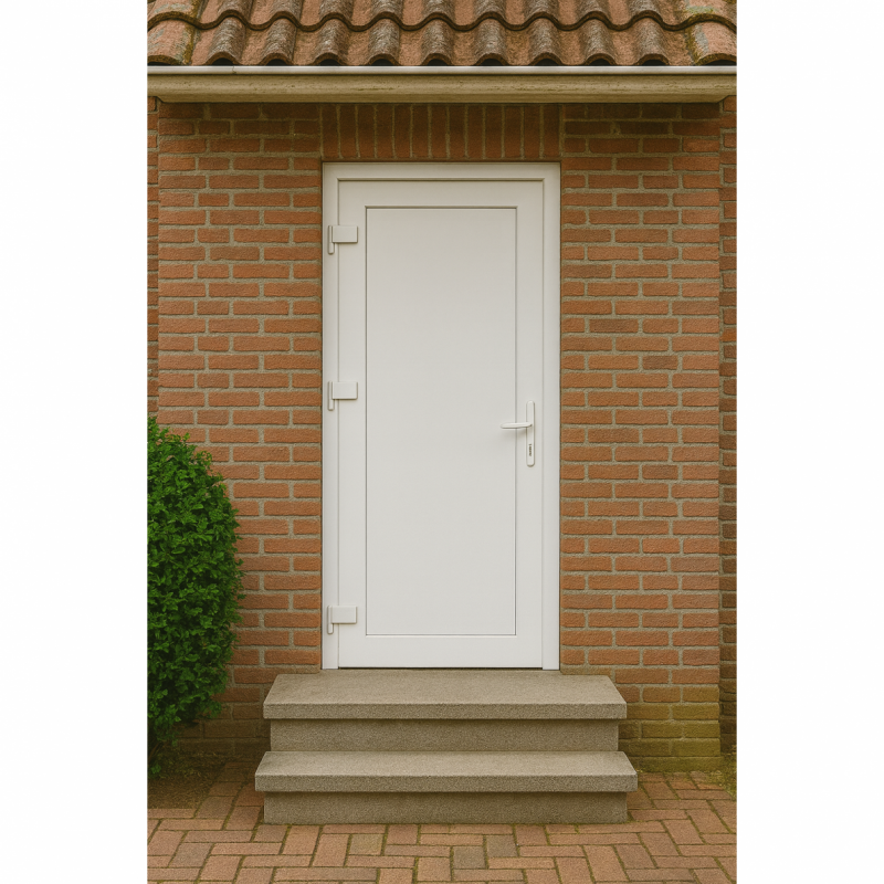 Plastmasas ārdurvis ATL-T 80 mm, Balta RAL 9016, A klase