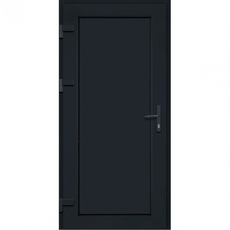 Пластиковая входная дверь ATL-T 80 мм,Антрацит RAL 7016, Класс A