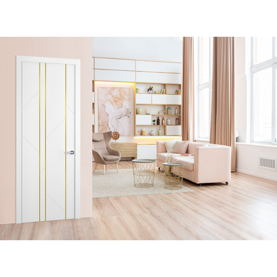 Painted Interior Doors  Flex 1 Gold molding