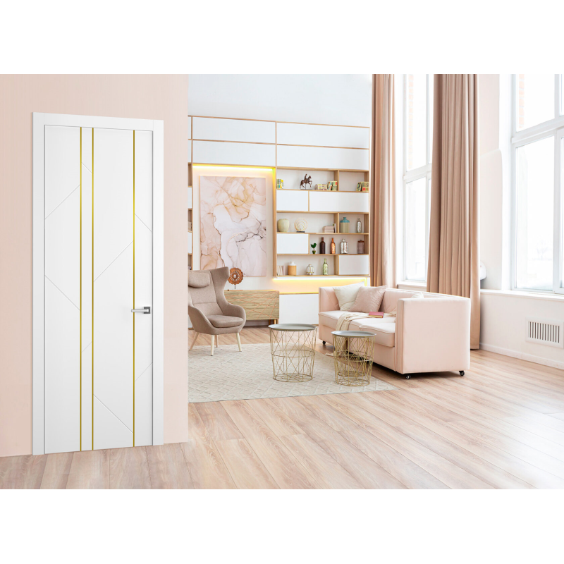 Painted Interior Doors Flex 1 Gold molding Painted Interior Doors Flex 1 Gold molding