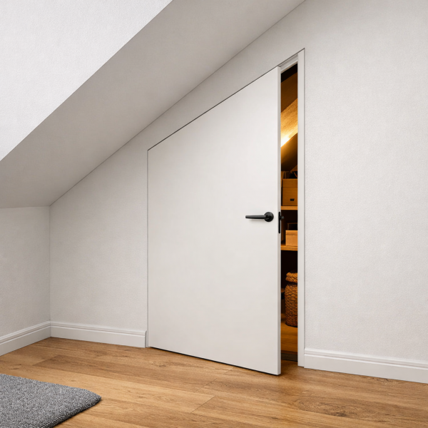 Скрытые двери под наклонной крышей