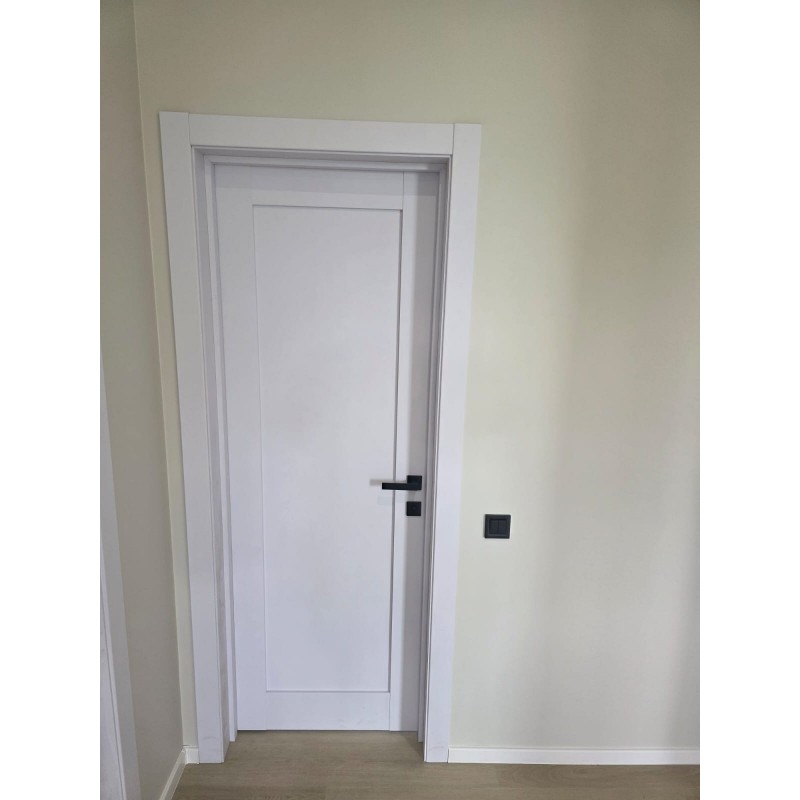 Iekšdurvis ar PVC pārklājumu Sofia White ( augstums ar aplodam 2120mm)