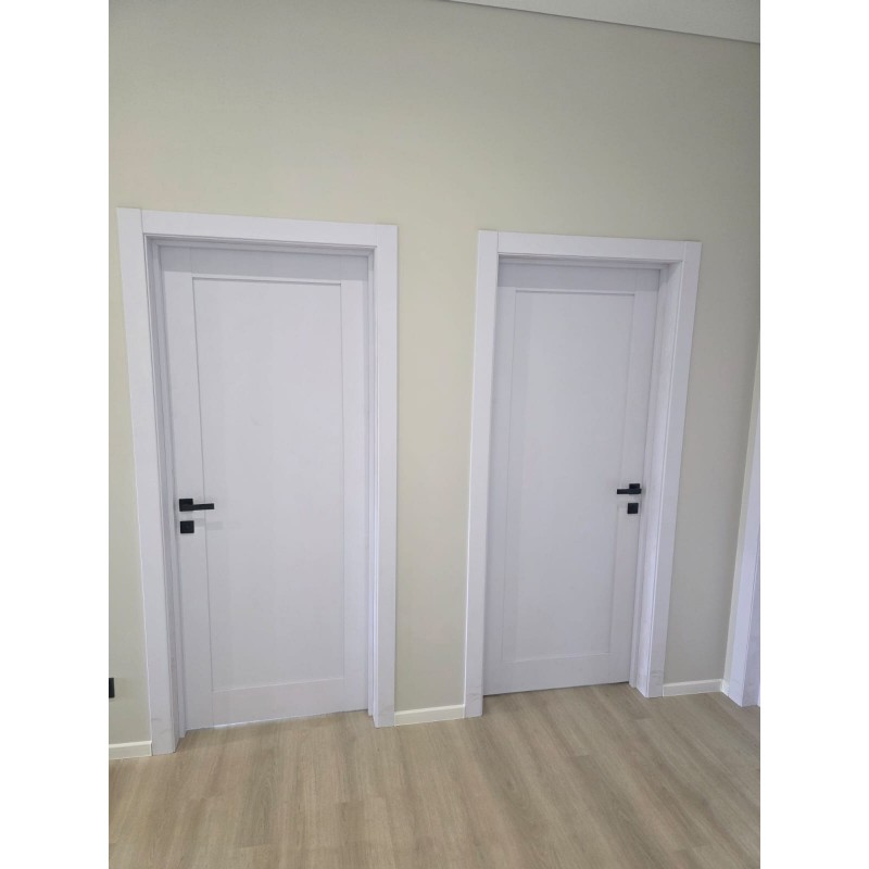 Iekšdurvis ar PVC pārklājumu Sofia White ( augstums ar aplodam 2120mm)