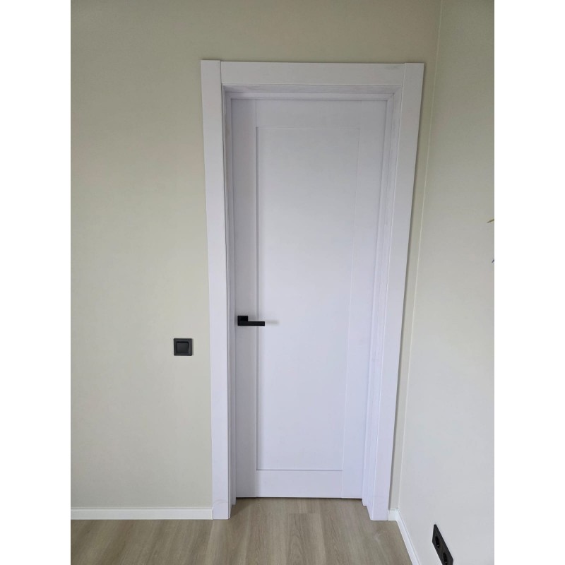 Iekšdurvis ar PVC pārklājumu Sofia White ( augstums ar aplodam 2120mm)