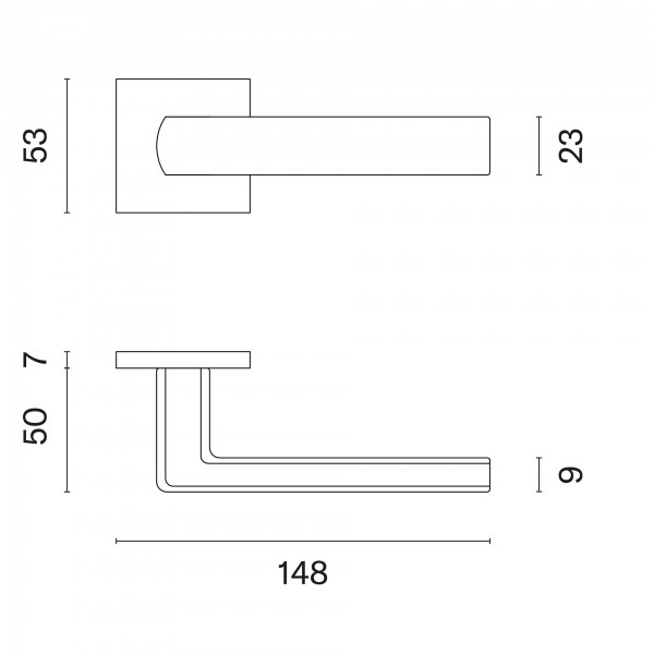 Door handles APRILE HOSTA Q7SE