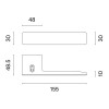 Handle APRILE LUDISIA Su With Integrated Lock Black