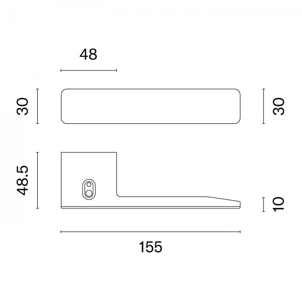 Ручка APRILE LUDISIA cо встроенным замком Black