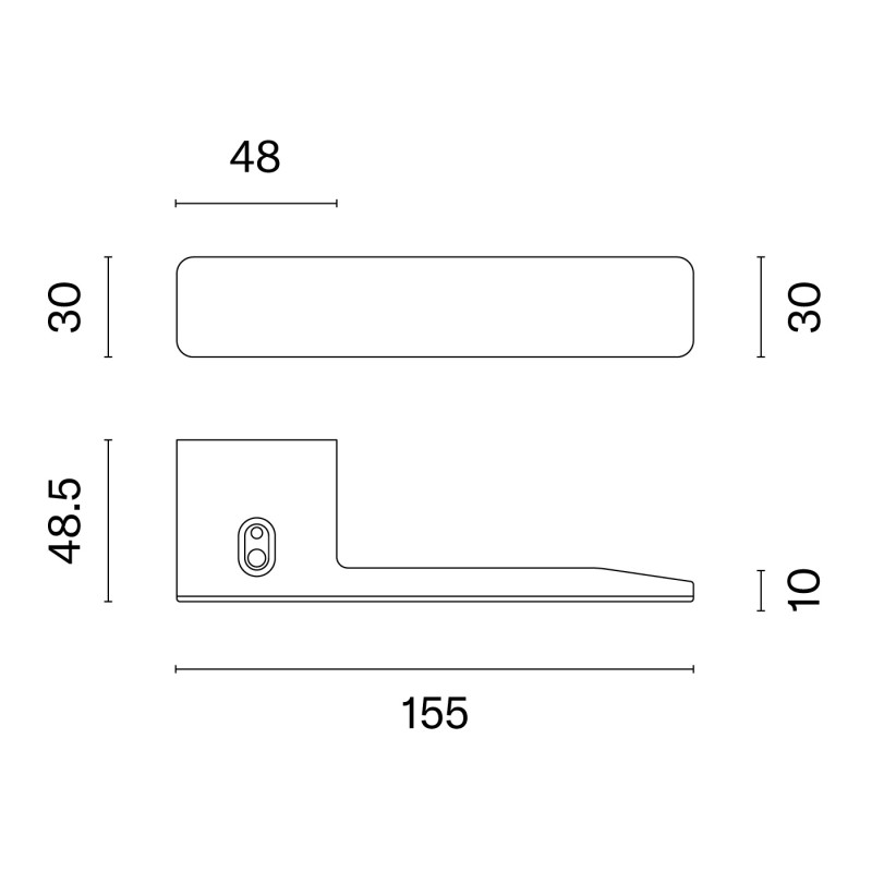 Handle APRILE LUDISIA Su With Integrated Lock Black