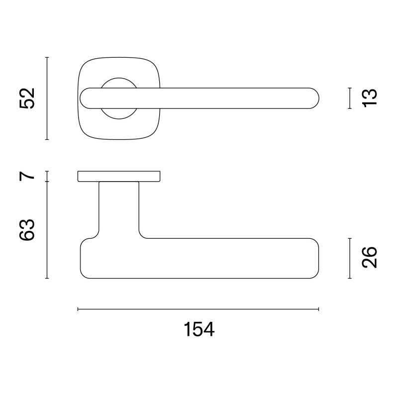 Door handles APRILE MARANTA QR7S