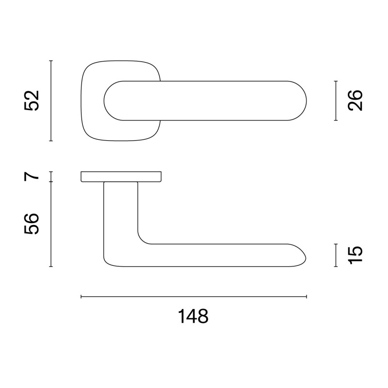 Door handles APRILE OLEA QR7S