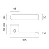 Handle APRILE SORELLA Su With Integrated Lock Black