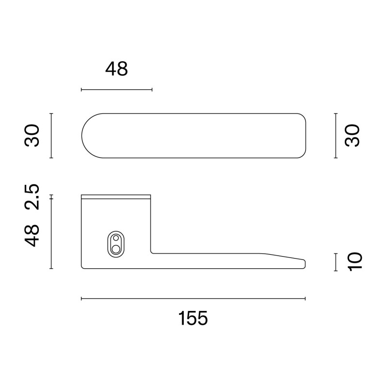 Ручка APRILE SORELLA Su cо встроенным замком Black