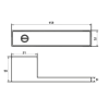 Handle with integrated lock GRIFFWELT MINIMO SQ