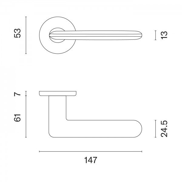 Дверная ручка STILE AVA R