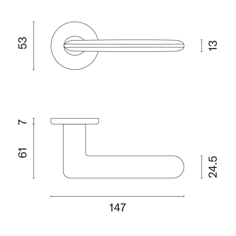 Дверная ручка STILE AVA R
