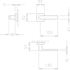 Interior handles TUPAI 2275 Q Black