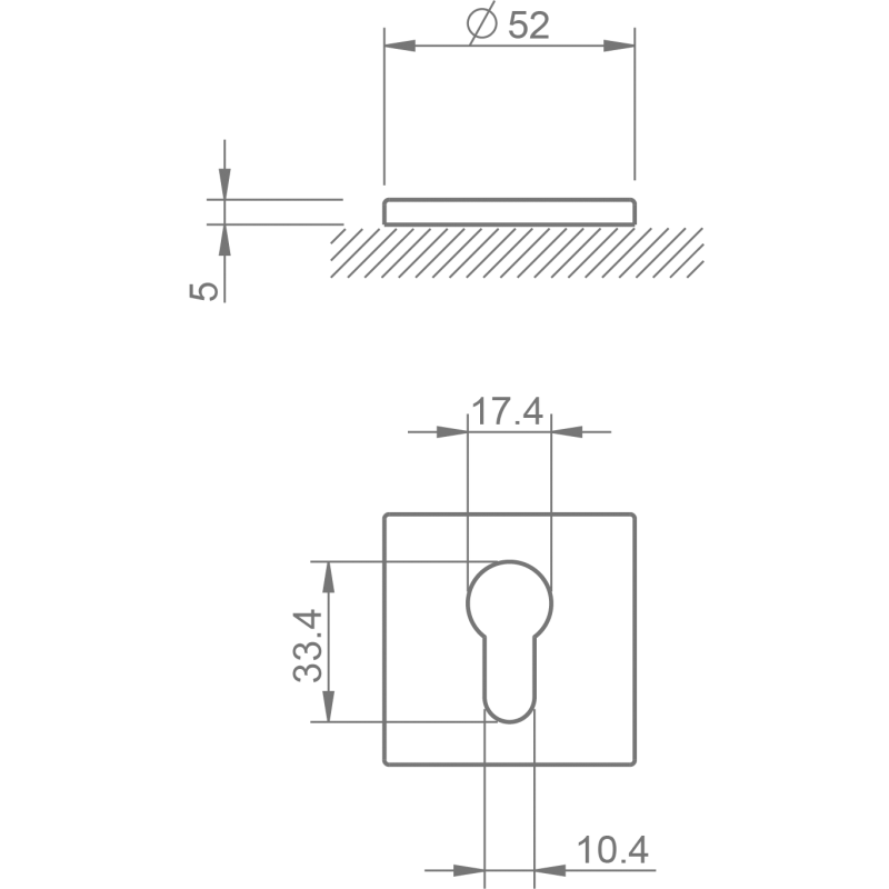 Handle TUPAI 4007 Q5S 161 Polished Copper PVD