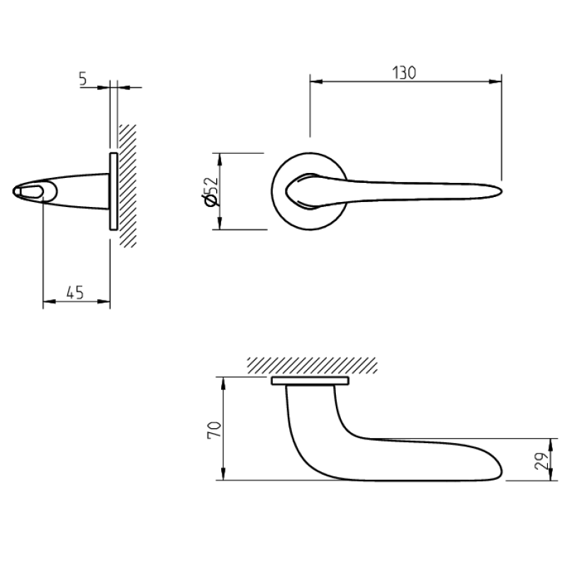 Дверные ручки TUPAI 4163 R5S Дверные ручки TUPAI 4163 R5S