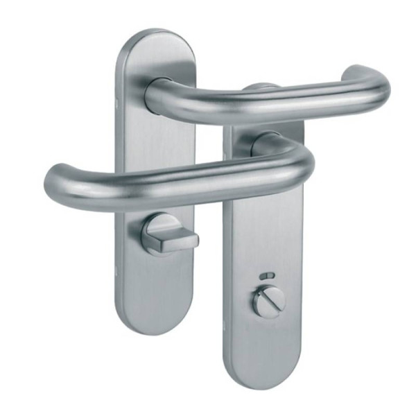 Handle with glazed plate VDS OLARIX SHORT 72 WC Stainless steel Handle with glazed plate VDS OLARIX SHORT 72 WC Stainless steel