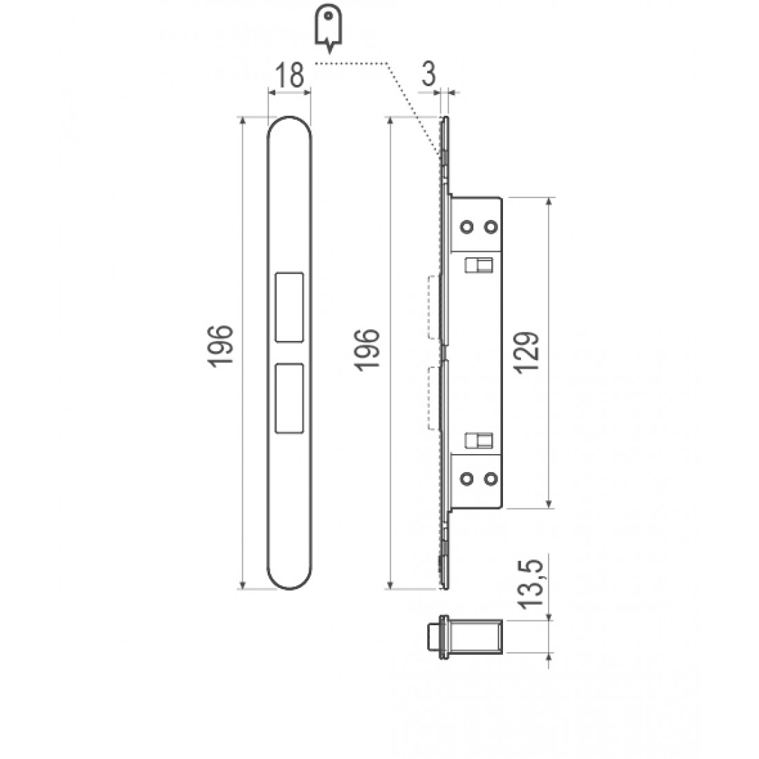 AGB (АГБ) регулируемая Touch b01120.30.78