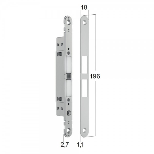 Magnetic Door Lock Bonaiti MATCH PASSAGE MOD. 375