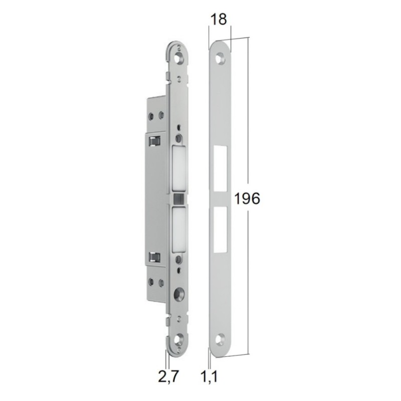 Magnetic Door Lock Bonaiti MATCH PASSAGE MOD. 375