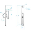 Sliding door finger handle chrome