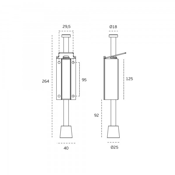 Spring Door Holder 264 mm Spring Door Holder 264 mm
