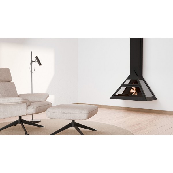 Traforart Admeto Suspended Front Facing frontālais piekarināmais Ecodesign kamīns