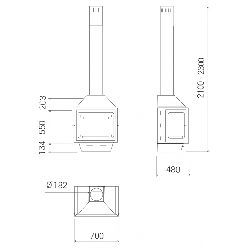 Traforart Ariadna Frontal Ecodesign Fireplace