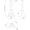 Фронтальный настенный Ecodesign камин Traforart Arión Frontal