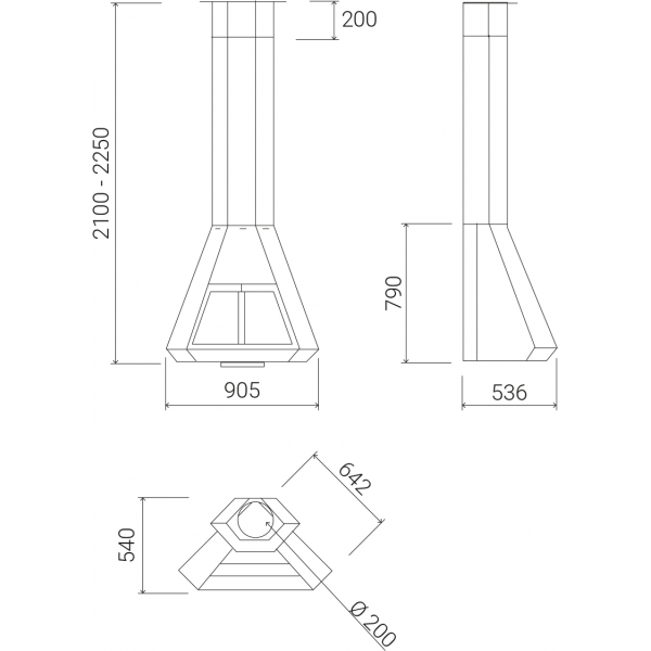 Traforart Arión Frontal Wall-Mounted Ecodesign Fireplace