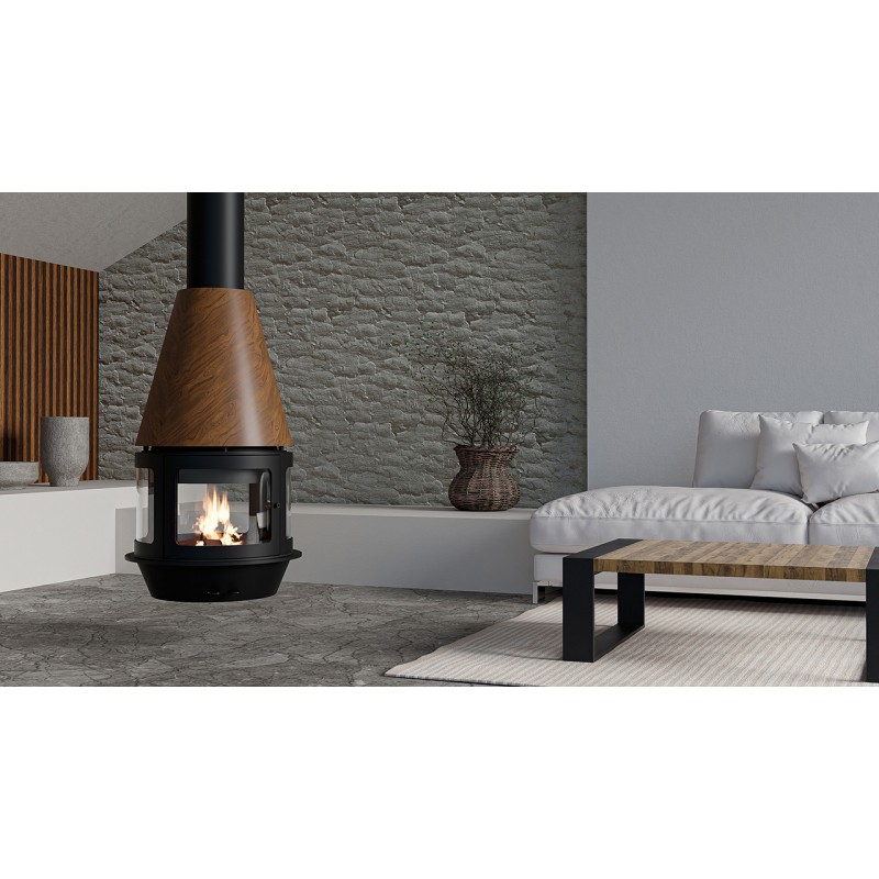 Traforart Arlet Central Low Enclosure Suspended Designer Fireplace