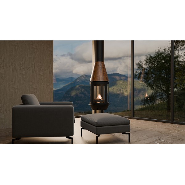 Traforart Arlet Central High Enclosure Suspended Ecodesign Fireplace