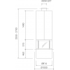 Traforart Diamante Central with Enclosure Designer Fireplace