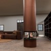 Traforart Diamante Central with Enclosure Designer Fireplace