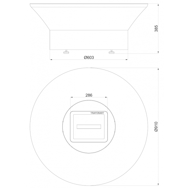 Traforart Grial Outdoor Designer Fireplace Coffee Table