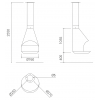 Traforart Hera Central Adjustable Open Suspended Designer Fireplace