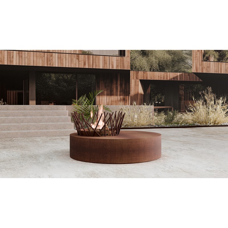 Уличный дизайнерский камин Traforart Iconic Medium Corten