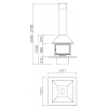 Traforart Vulcano Central Enclosure Panoramic Designer Fireplace