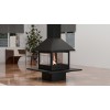 Traforart Vulcano Central Enclosure Panoramic Designer Fireplace