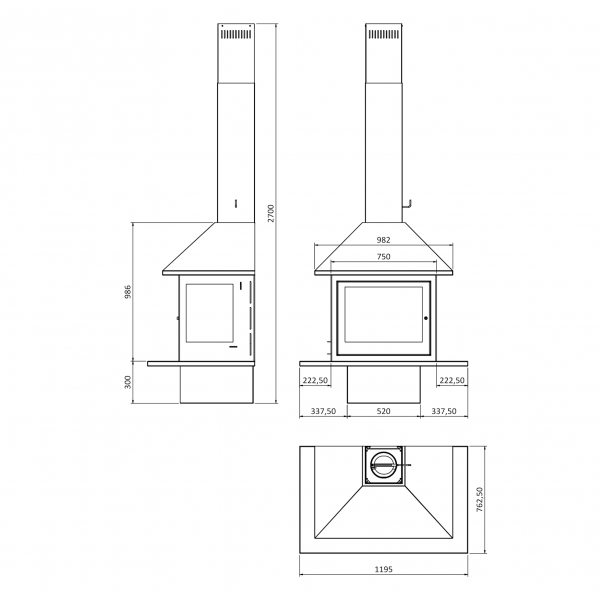 Traforart Vulcano Frontal Enclosure Ecodesign Fireplace